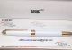 Perfect Replica New Montblanc Meisterstuck Solitaire White Fountain Pen with Gold Clip (1)_th.jpg